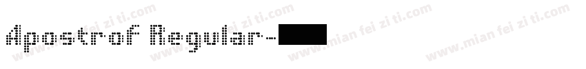 Apostrof Regular字体转换
